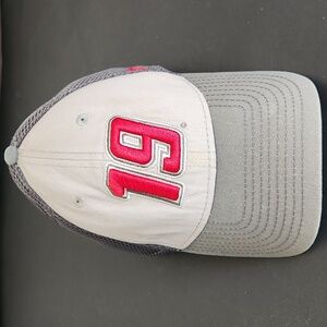 New Era Gray and Black Carl Edwatds #19 Hat with Red Accents